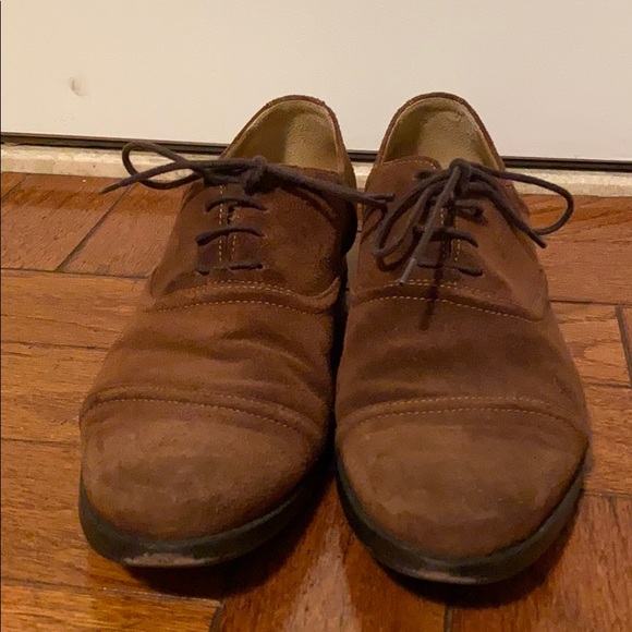 Billy Reid Brown Suede Cap Toe Oxford Shoes main image 7